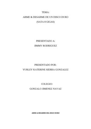 ARME & DESARME DE UN DISCO DURO