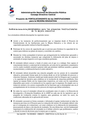 PERFIL DE ORIENTADORES