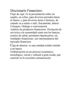 Diccionario Financiero