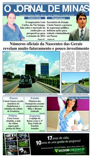 O Jornal de Minas Edição 54 de 21 de maio de 2012