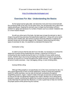 Calameo Exercises For Abs Understanding The Basics
