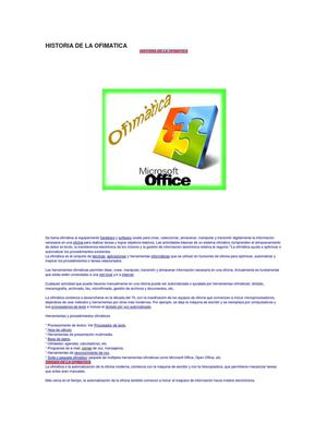 todo sobre la historia de la ofimatica