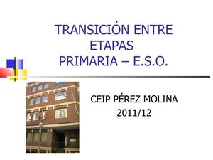 transición de primaria a secundaria