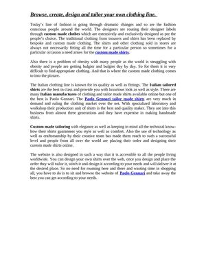 Browse, create, design and tailor your own clothing line