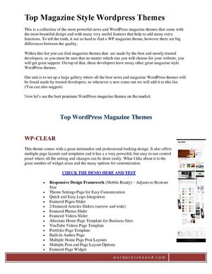 Best Magazine Style WP Themes