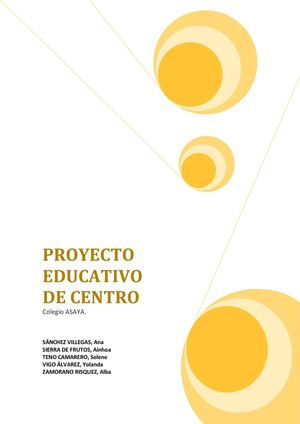 Portada e índice del PEC