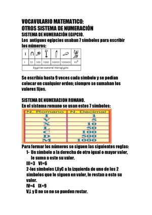 vocabulario matematico