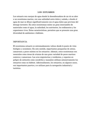 los estuarios 