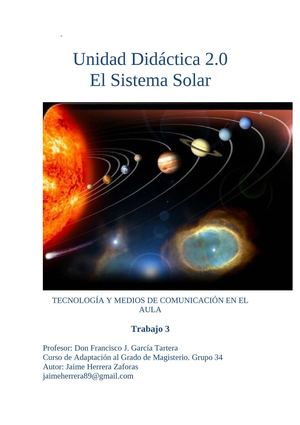 Unidad Didáctica 2.0 El Sistema Solar