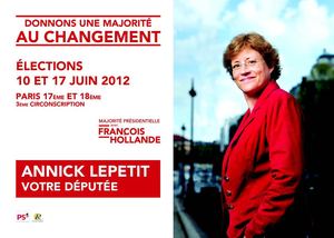 Le programme d'Annick Lepetit