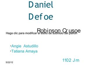 Daniel Defoe-robinson crusoe