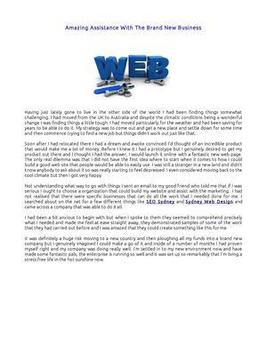 Amazing Assistance With The Brand New Business