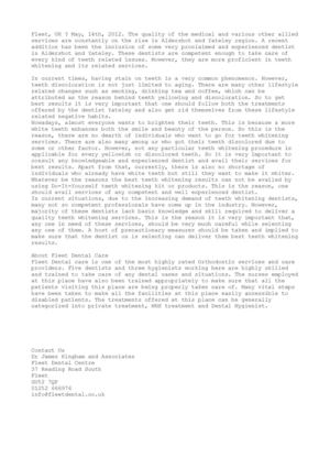 Teeth Whitening by Expert Dentist in Aldershot and Yateley