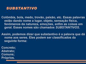 Português - Substântivos 6º ano