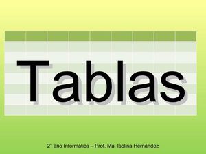 Tablas writer