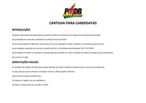Cartilha para Pré-Candidatas - PMDB Mulher RJ 