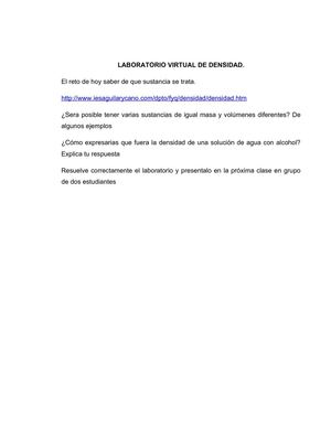 LABORATORIO VIRTUAL DE DENSIDAD