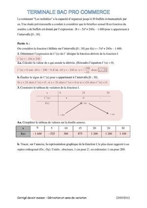 Corrigé devoir maison du 09/05/2012 - Term Pro Commerce