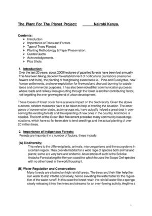 The Plant for The Planet Project  