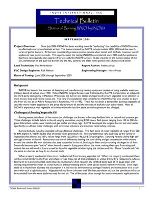 The INOV8 Vegetable oil Burning Water Heater Passes Safety Testing  