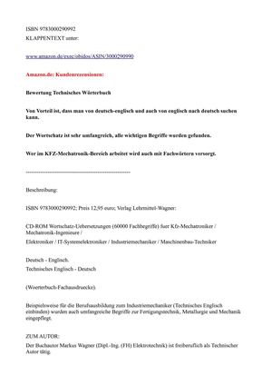 Technisches Woerterbuch im Test Preisvorteil billige Sprachensoftware Toppreis