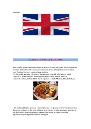 Cuisine United kingdom