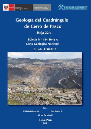 Boletin Nº 144 -Geologia- Cuadrangulo de Cerro de Pasco (22-K)