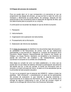 la evaluacion y sus etapas