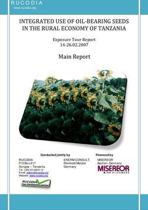 Integrated Use of Oil-Bearing Seeds in The Rural Economy of Tanzania  