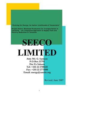 Farming for Energy:  for Better Livelihoods of Tanzanians  