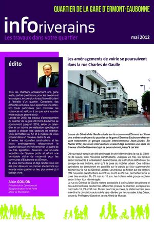 Lettre d'informations "Infos riverains"