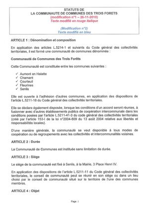 Statuts modifiés n°2