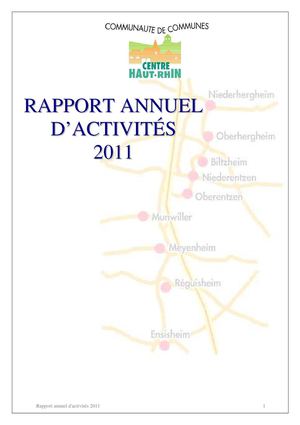 Rapport d'activités 2011