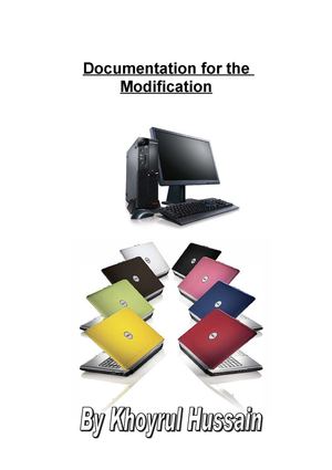 Documentation for the Modification - Khoyrul Hussain