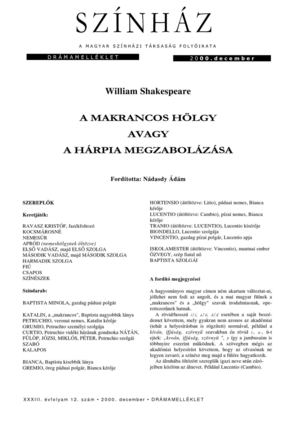 Shakespeare/Nádasdy A MAKRANCOS HÖLGY