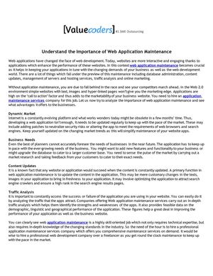 Understand the Importance of Web Application Maintenance