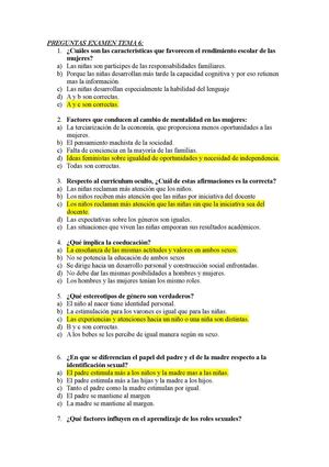 Preguntas examen sociologia Tema 6 (lecturas 14 y 15)