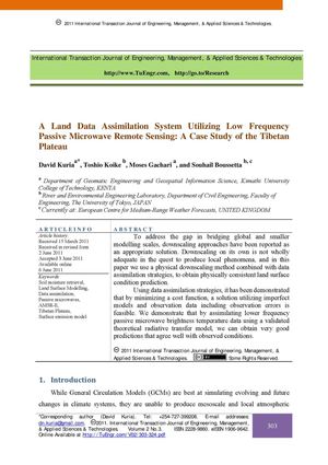 A Land Data Assimilation System Utilizing Low Frequency Passive Microwave Remote Sensing: A Case Study of the Tibetan Plateau