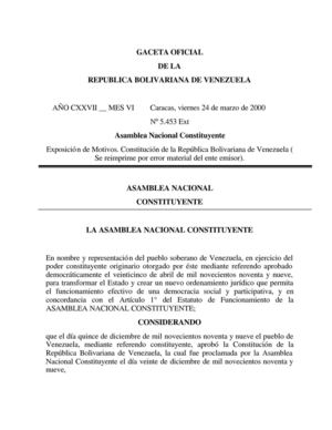 constitucion de la República Bolivariana de Venezuela