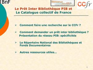 Présentation du CCFr et du PIB 25/05/2012