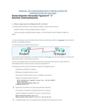 MANUAL DE CONFIGURACIÓN E INSTALACIÓN DE DISPOSITIVOS DE UNA RED