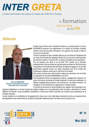 INTERGRETA MAI 2012 (N° 71)