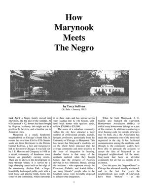 1963 Marynook Meets The Negro