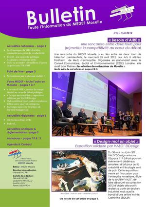 Bulletin MEDEF Moselle - Mai 2012