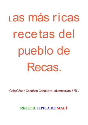 EN RECAS TAMBIÉN COCINAMOS