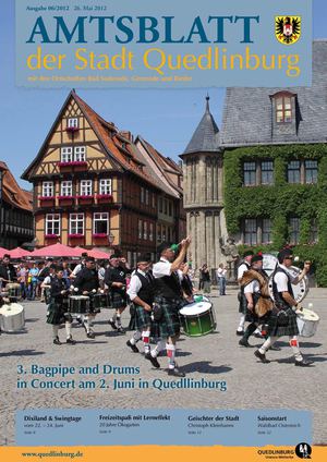 Amtsblatt der Stadt Quedlinburg mit den Ortschaften Bad Suderode, Gernrode und Rieder Ausgabe 06/2012 26. Mai 2012