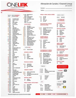 Alineación de Canales de One Link