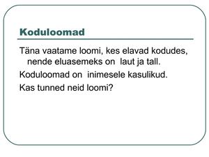 koduloomad