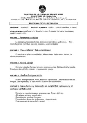PROGRAMA BIOLOGÍA 1° 2011