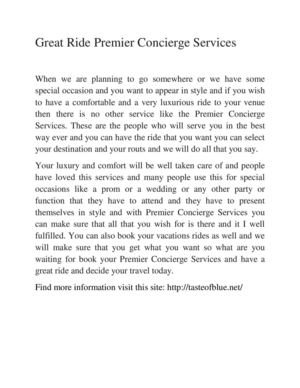 Great Ride Premier Concierge Services
